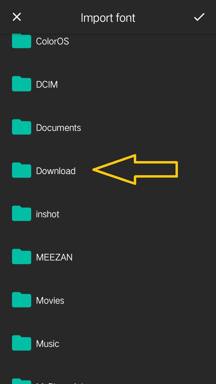 open download folder