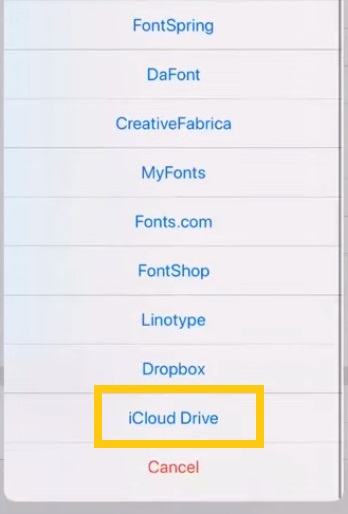 tap on iCloud Drive